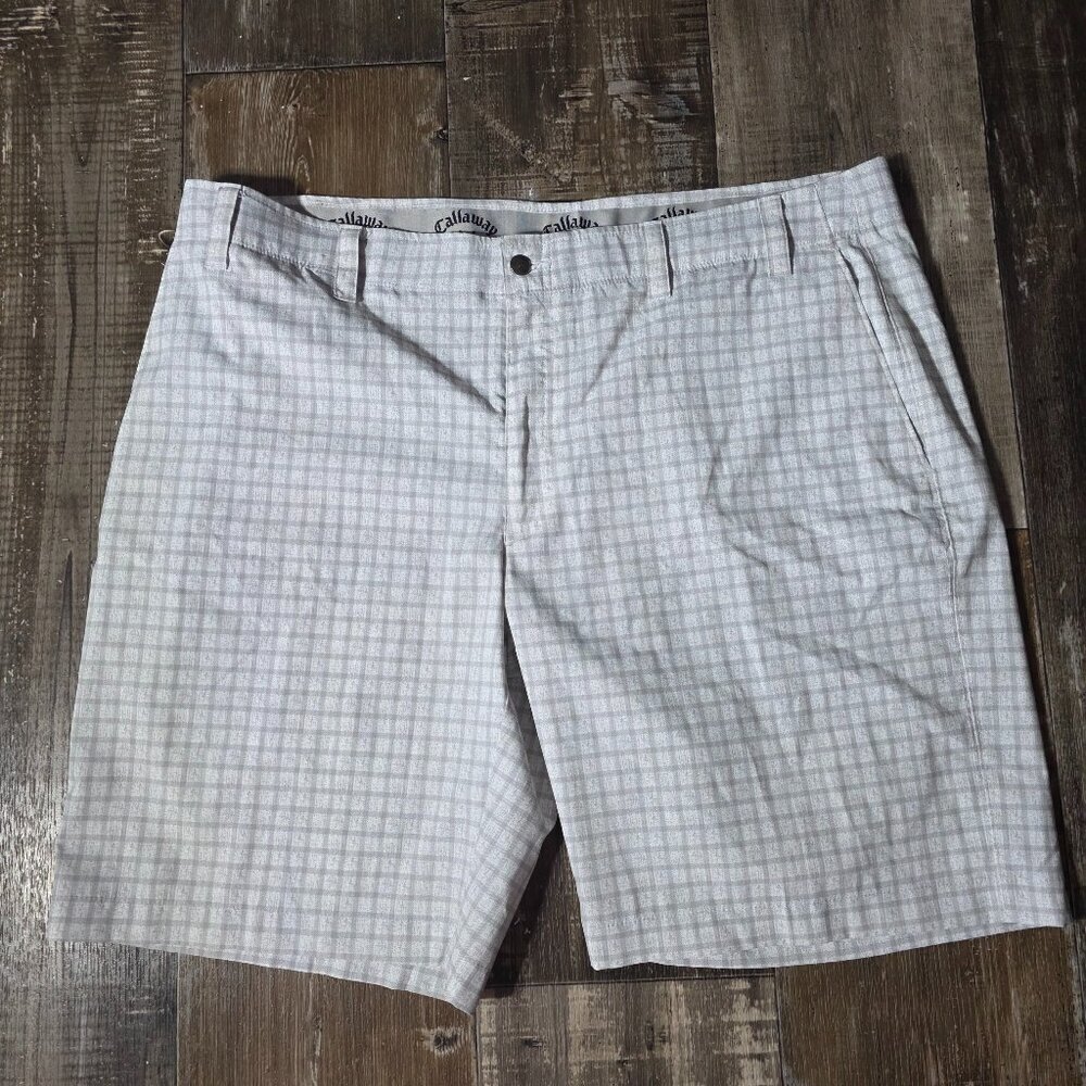 Callaway Stretch Mens Plaid Opti Dri Shield UPF 50 Golf Shorts Size 40